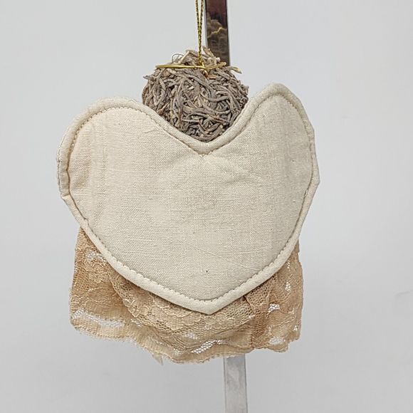 Vintage Christmas Tree Ornament Angel Wooden Lace Holiday Decor Figure - Picture 5 of 8